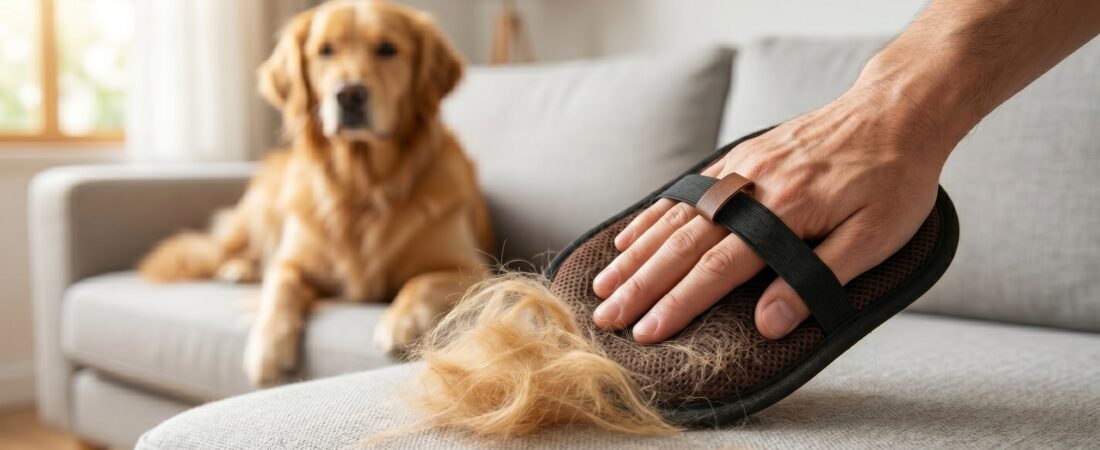 Eco-Friendly Pet Hair Remover Glove: No Sticky Sheets, No Waste